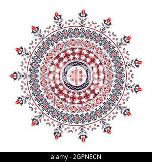 Romanian round design element 11 Stock Vector