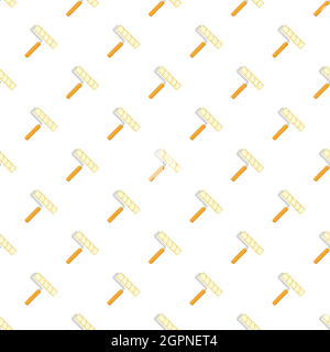Paint roller pattern, cartoon style Stock Vector