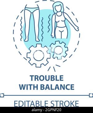Trouble with balance concept icon Stock Vector