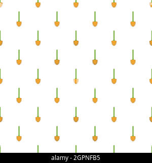 Toilet brush pattern, cartoon style Stock Vector