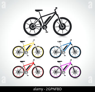 electric bike icon flat design Stock Vector