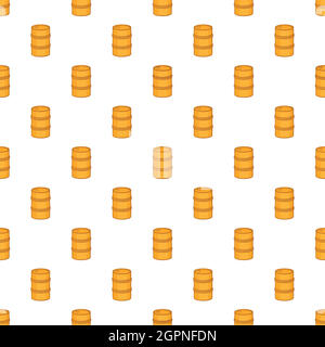 Orange barrel pattern, cartoon style Stock Vector