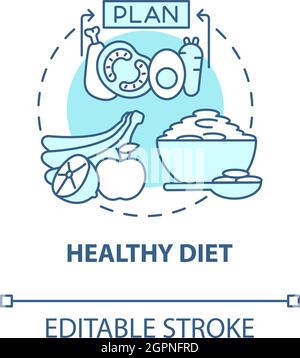 Healthy diet concept icon Stock Vector