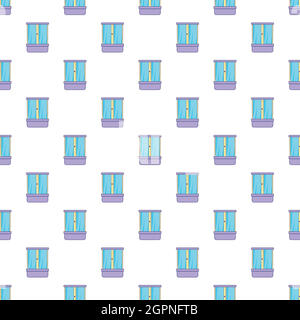 Shower cubicle pattern, cartoon style Stock Vector