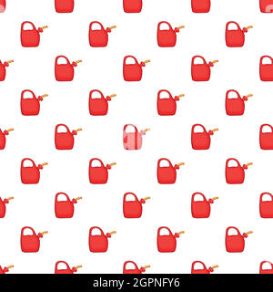 Red oiler pattern, cartoon style Stock Vector
