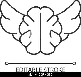 Independent thinking linear icon Stock Vector