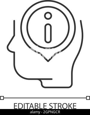 Staying well informed linear icon Stock Vector
