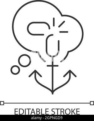 Getting rid of biases linear icon Stock Vector