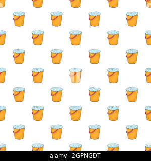 Orange bucket pattern, cartoon style Stock Vector