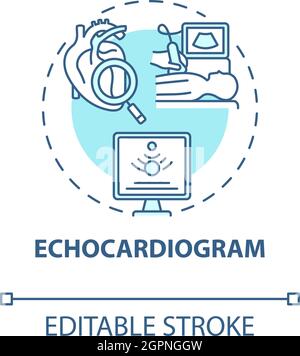Echocardiogram concept icon Stock Vector