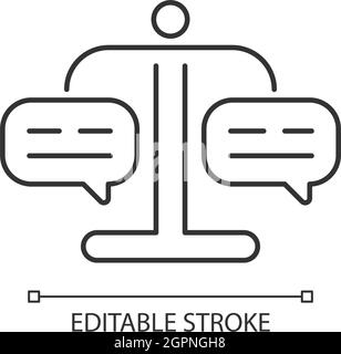 Form judgement linear icon Stock Vector