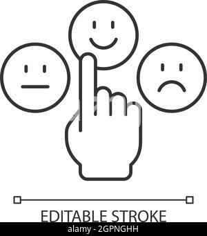 Emotional maturity linear icon Stock Vector