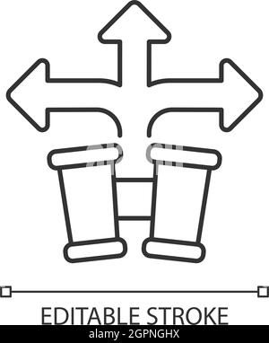Developing foresight linear icon Stock Vector