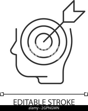 Precise knowledge linear icon Stock Vector