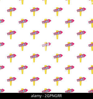 Signpost Miami pattern, cartoon style Stock Vector