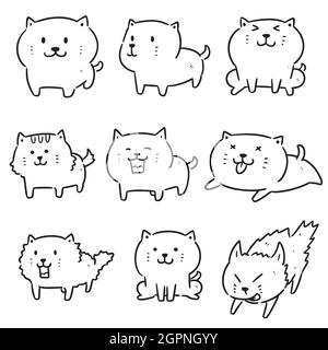 vector set of cats Stock Vector
