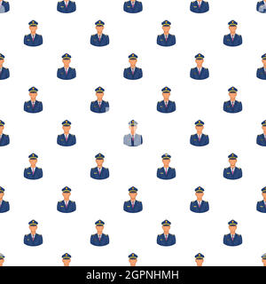Pilot pattern, cartoon style Stock Vector