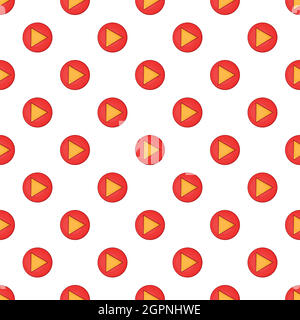 Play button pattern, cartoon style Stock Vector