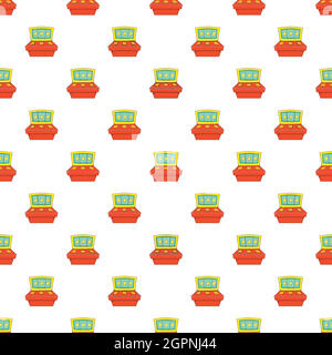 Slot machine pattern, cartoon style Stock Vector