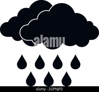 Cloud icon, simple style Stock Vector