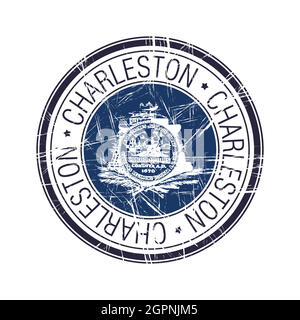 City of Charleston, South Carolina vector stamp Stock Vector