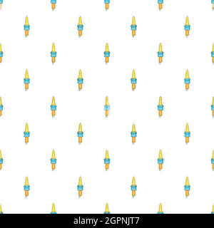 Spark plug pattern, cartoon style Stock Vector