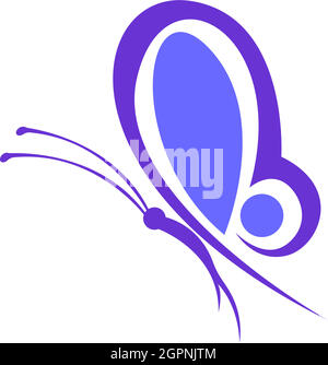 Butterfly icon logo design concept template illustration Stock Vector