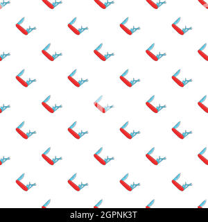 Red multifunction knife pattern, cartoon style Stock Vector