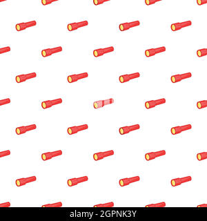 Red flashlight pattern, cartoon style Stock Vector