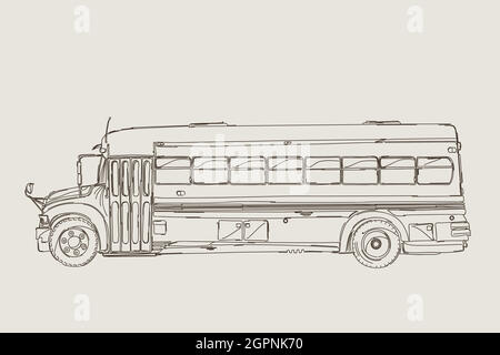 School bus Drawing Sketch, bus, compact Car, pencil png | PNGEgg