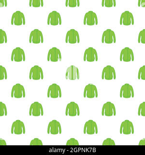 Green jacket pattern, cartoon style Stock Vector