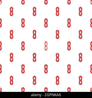 Red rope pattern, cartoon style Stock Vector