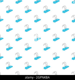 Stairs of the swimming pool pattern, cartoon style Stock Vector