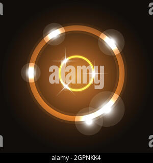 Abstract background with orange circles Stock Vector