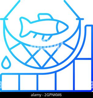 Total allowable catch gradient linear vector icon Stock Vector