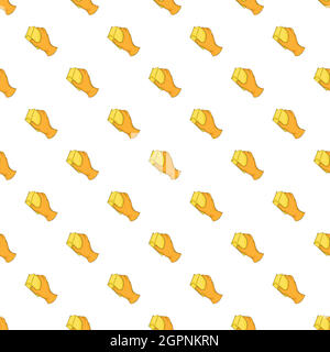 Hand in glove with sponge pattern, cartoon style Stock Vector
