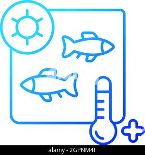 Heat treatment gradient linear vector icon Stock Vector