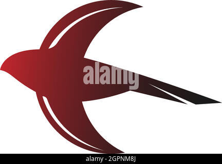 Simple Design of Swift Bird logo icon template vector illustration Stock Vector