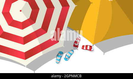 Beach card Stock Vector