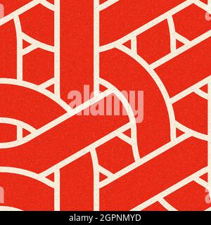 Computer-generated Hexagon Tile Connection art background design illustration Stock Vector