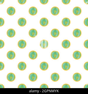 Clock pattern, cartoon style Stock Vector