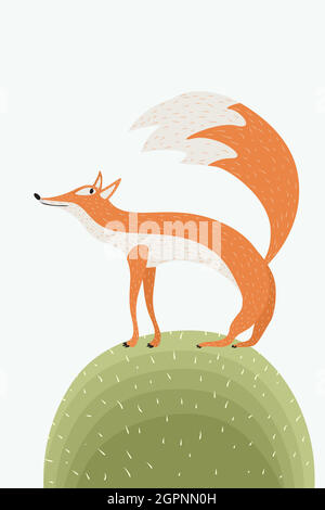 Cute fox Stock Vector