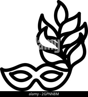 Party Carnival Mask Icon Stock Vector