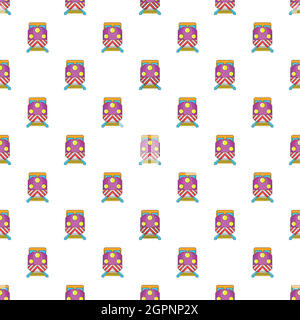 Train pattern, cartoon style Stock Vector