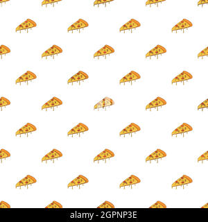 Slice of pizza pattern, cartoon style Stock Vector