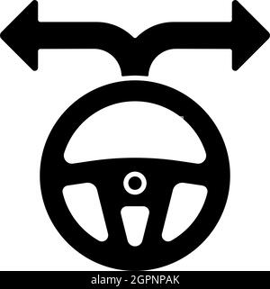 Flexibility to alternatives black glyph icon Stock Vector