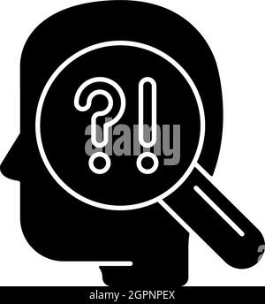 Self monitoring black glyph icon Stock Vector