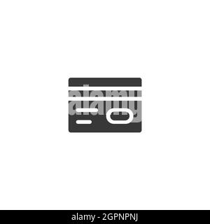 Credit card. Payment options. Isolated icon. Commerce glyph vector illustration Stock Vector