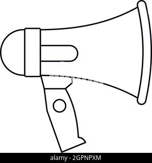 Mouthpiece icon, outline style Stock Vector