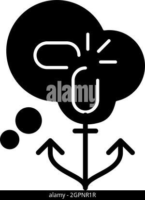 Getting rid of biases black glyph icon Stock Vector